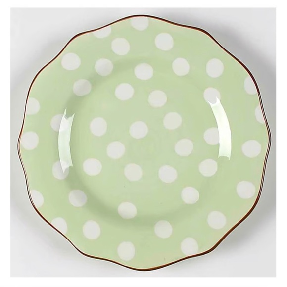 Paula Deen at Home dot crazy set of 4 nine inch salad/lunchheon plates - Picture 1 of 5